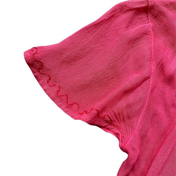 Boho Hippie Embroidered Loose Festival Dress. - Picture 6 of 7